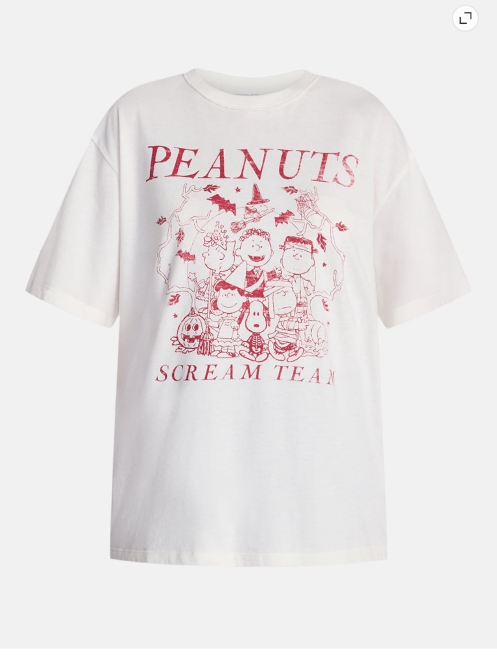 Peanuts Women’s Vanilla Graphic Halloween T-Shirt Size XXL NWT - Picture 10 of 11